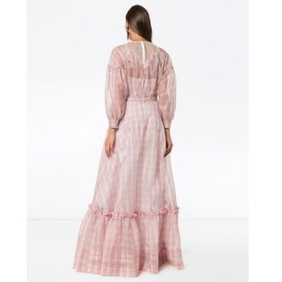 Calvin Klein check print silk gown - Picture 2 of 11